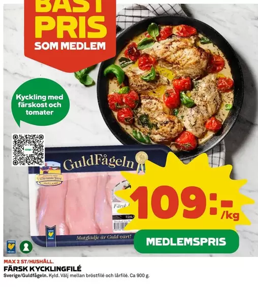 Guldfågeln - FÄRSK KYCKLINGFILÉ
