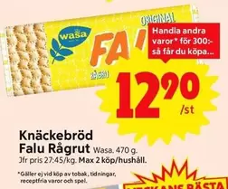 Wasa - Knäckebröd Falu Rågrut