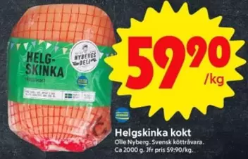 Helgskinka kokt