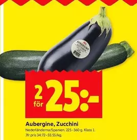 Aubergine, Zucchini