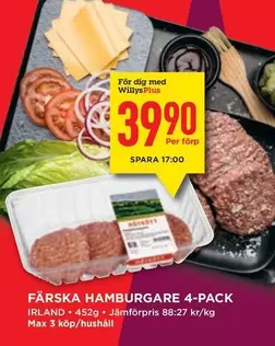 FÄRSKA HAMBURGARE 4-PACK