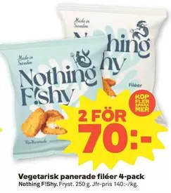 Mer - Vegetarisk panerade filéer 4-pack