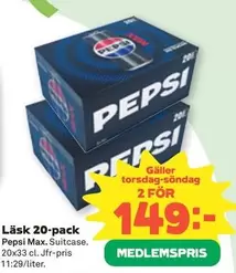 Pepsi - Läsk 20-pack