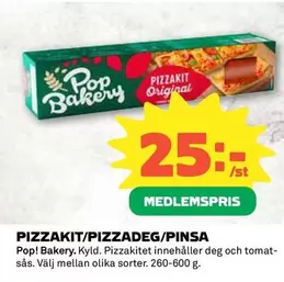Pop bakery - PIZZAKIT/PIZZADEG/PINSA