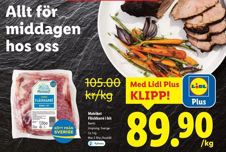 FLÄSKKARRÉ I BIT