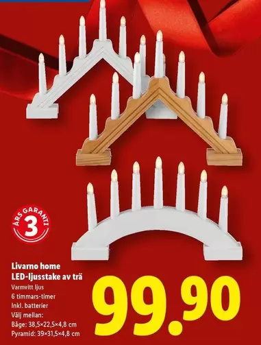 Garant - LED-ljusstake av tră