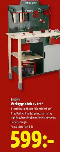 Verktygsbänk av trä