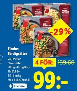 Findus - Färdigrätter