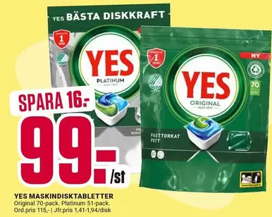 Yes - MASKINDISKTABLETTER