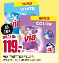 Via - TVÄTTKAPSLAR