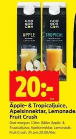 God Morgon - Äpple- & Tropicaljuice, Apelsinnektar, Lemonade, Fruit Crush