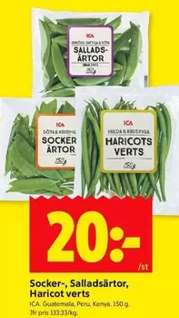 Milda - Socker-, Salladsärtor, Haricot verts