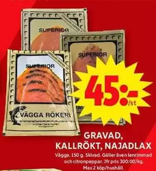 GRAVAD, KALLRÖKT, NAJADLAX