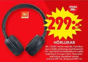 JBL - TS10BT Hörlurar