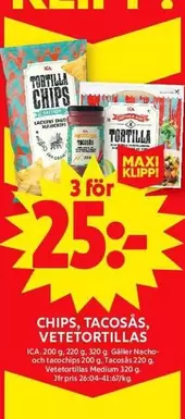 CHIPS, TACOSAS, VETETORTILLAS