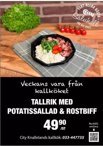 TALLRIK MED POTATISSALLAD & ROSTBIFF
