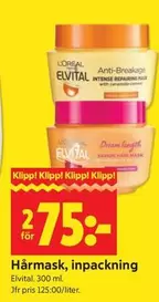 Hårmask, inpackning