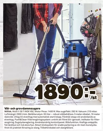 Nilfisk - Våt och grovdammsugare