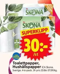 Skona - Toalettpapper, Hushållspapper