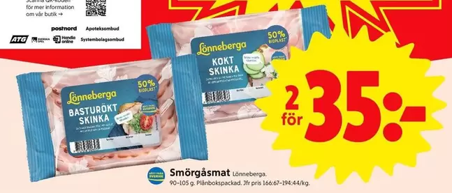 Lönneberga - KOKT SKINKA, BASTURÖKT SKINKA