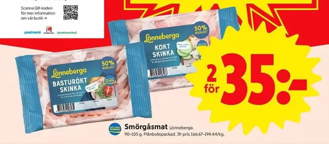Lönneberga - KOKT SKINKA, BASTURÖKT SKINKA