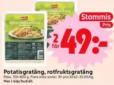 Peka - Potatisgratäng, rotfruktsgratäng