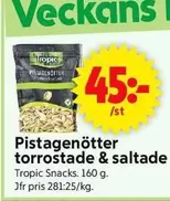 Pistagenötter torrostade & saltade