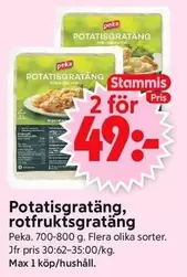 Peka - Potatisgratäng, rotfruktsgratäng