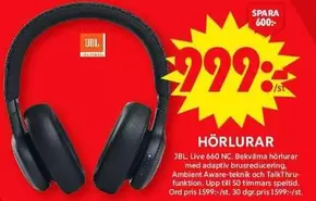 JBL - Live 660 NC Hörlurar