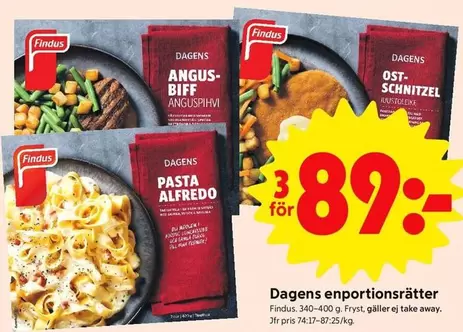 Findus - Dagens enportionsrätter
