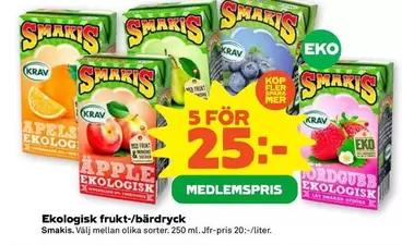 EKO - Ekologisk frukt-/bärdryck