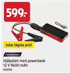 Hamron - Hjälpstart med powerbank 12 V 9600 mAh