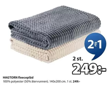 HAGTORN fleecepläd