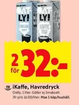 Oatly - iKaffe, Havredryck