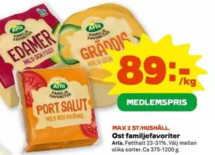 Arla - Ost familjefavoriter