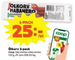 Coop - Ölkorv 3-pack