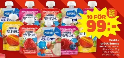 Nestlé - Frukt-/grötklämmis