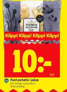 Fast potatis i påse