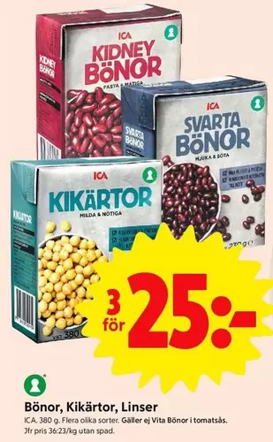 Milda - Bönor, Kikärtor, Linser