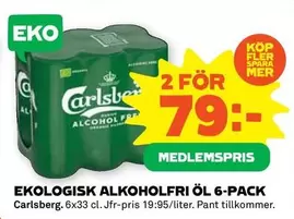Carlsberg - ALKOHOLFRI ÖL 6-PACK