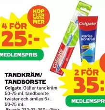 Colgate - TANDKRÄM/TANDBORSTE