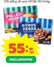 Coop - PULLED PORK, GYROS KEBAB