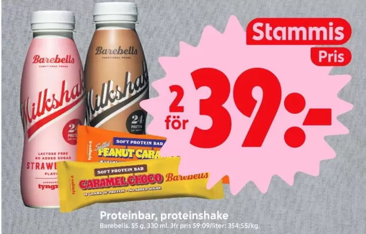 Proteinbar, proteinshake