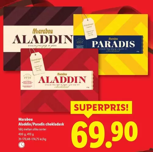 marabou - Aladdin/Paradis chokladask