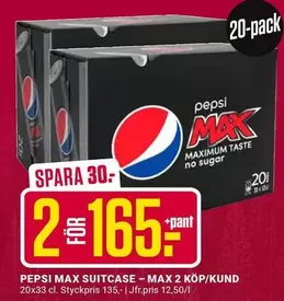 Pepsi - MAX SUITCASE - MAX 2 KÖP/KUND