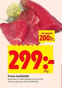 Prima - tonfiskfilé