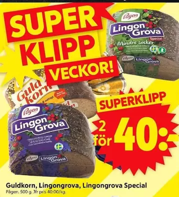Pågen - Guldkorn, Lingongrova, Lingongrova Special