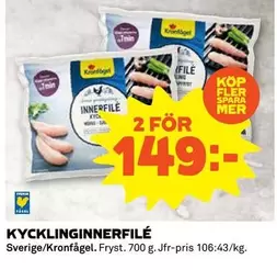 Kronfågel - KYCKLINGINNERFILÉ