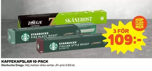 Zoegas - KAFFEKAPSLAR 10-PACK