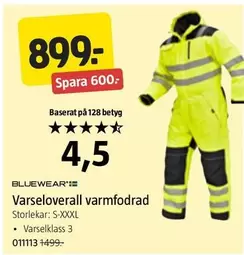 Bluewear - Varseloverall varmfodrad